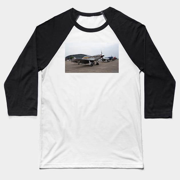 TF-51D Mustang ‘Contrary Mary’ Baseball T-Shirt by fantastic-designs